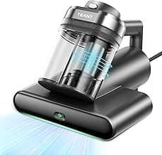 Powerful Mattress Bed Vacuum Cleaner, 2-Speed (14kPa/18kPa) Mattress Vacuum with Green Light Dust Detection, 253.7nm UV-C Light, LED Display, HEPA Filter, 149℉ Heat, Aroma for Bed Couch Carpet