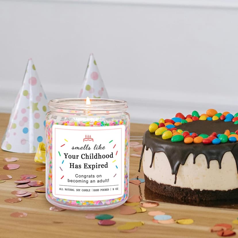 18 Year Old Birthday Gifts for Daughter, Friend, Sister, Niece, Creamy Vanilla with Sprinkles Homsolver 18th Birthday Gifts for Girls, 18th Birthday Decorations Candle B0DCB8F4K5