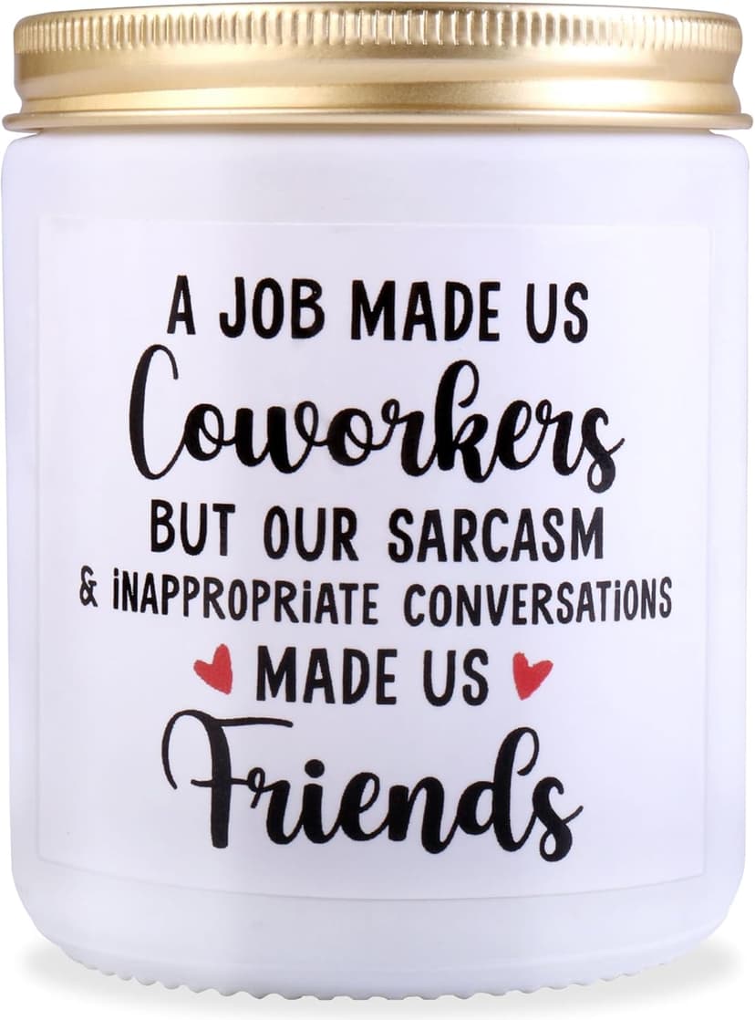 Soy Wax Lavender Candles - Retirement & Going Away Gifts for Women & Men, Funny & Farewell Gifts for Coworkers, Birthday Candles Included
