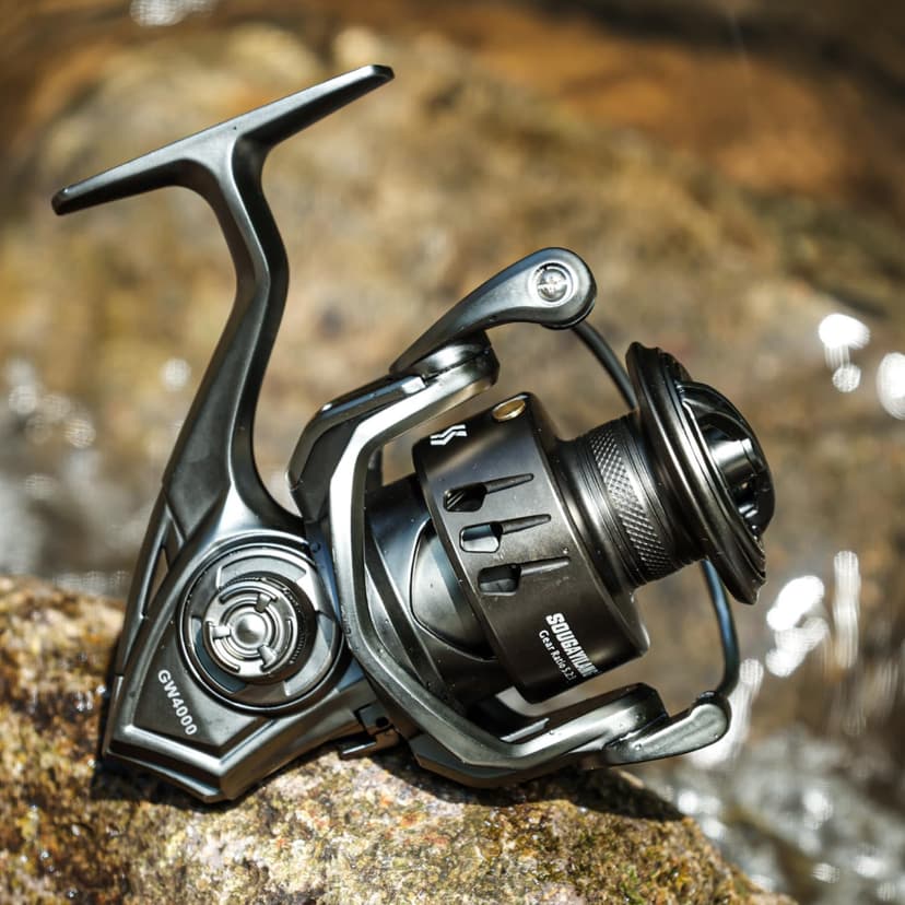 Sougayilang Spinning Reel - 5.2:1 Gear Ratio, 12+1 Bearings Freshwater Saltwater Fishing Reel, Ultra-Smooth CNC Aluminum Spool, Lightweight & Powerful for Bass Trout Salmon