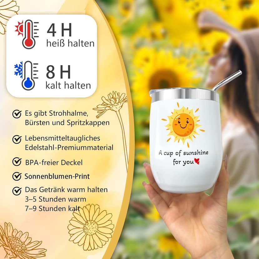 Birthday Gifts for Women, Sunflower Self-Care Package, Sending Sunshine Get Well Gifts for Women, Her, Sister, Mom, Best Friends, Unique Relaxation Spa Basket Perfect for Valentine's Mother's Day