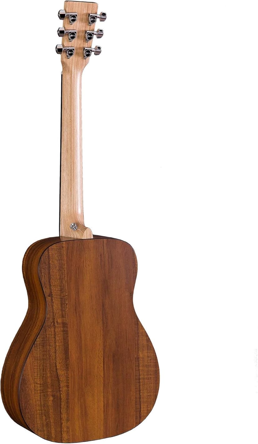 Little Martin LXK2 Acoustic Guitar with Gig Bag, Koa and Sitka Spruce HPL Construction, Modified 0-14 Fret, Modified Low Oval Neck Shape Dark Natural
