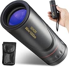 HDAJY Mini Monocular Telescope, Upgrade 30 x 25 HD Monoculars for Adults High Powered, Be Used for Stargazing, Hunting, Black