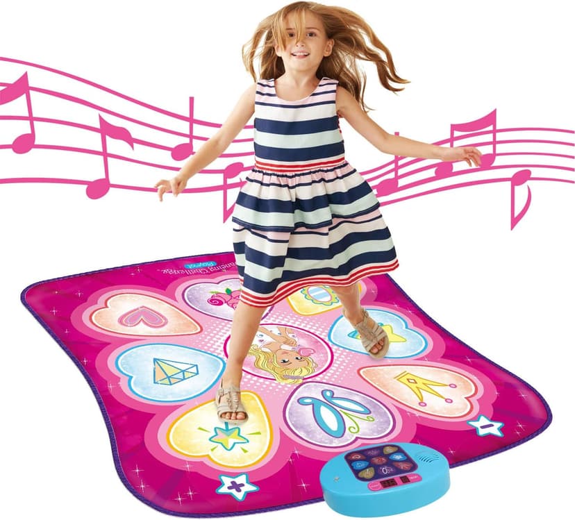 SUNLIN Dance Mat - Rhythm Step Play Mat - Dance Game Toy Pad with LED Lights, Gift for Kids Girls 3-12, Adjustable Volume, Built-in Music, 3 Challenge Levels