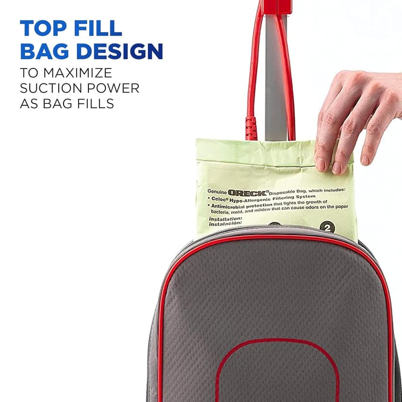 Oreck Commercial Professional Vacuum Cleaner, Bagged Upright Vac for Carpets and Hard Floor, Lightweight, Dual Speed Settings, Powerful Vacuum Cleaners for Commercial Use