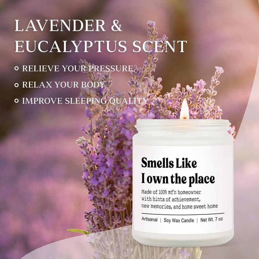 Niyewsor House Warming Gifts, New House/Home Candle, Best Housewarming Gift 2026, Closing Gifts for Home Buyers, New Homeowner, First Apartment Essentials, Handmade, 7oz