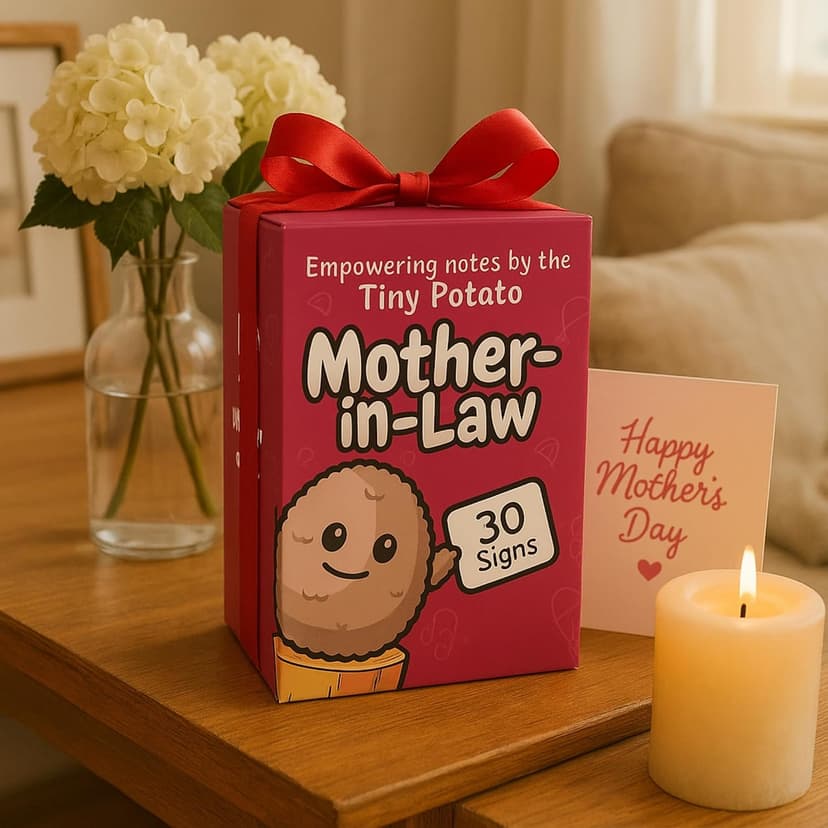 Mother In Law Gifts - Handmade Crochet Potato Doll with 30 Loving Signs for Mother In-Law, Birthday Appreciation for Mom In Law - Funny Bonus Mom Gifts for Women from Daughter or Son In Laws B0DVR67YS6