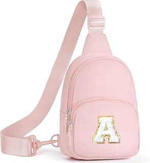 Gifts for Teen Girls Kids, Birthday Gifts for Daughter Sister, Initial Crossbody Bag Sling Bag, Teens Girls Kids Birthday YOOLIFE Teen Girls Kids Gifts for 6 7 8 9 10 11 12 13 Year Old Girl, Pink A B0FNM68MPQ