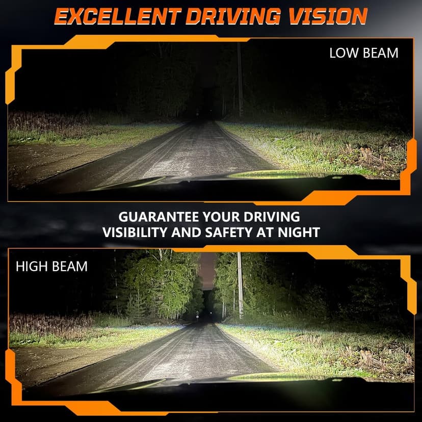 H4/9003 LED Headlight Bulbs + 7 Inch H6024 Glass Round LED Headlight Housing,Halogen Sealed High Low Dual Beam,Original Classic Look Conversion Pair Kit Pair