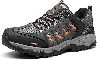 NORTIV 8 Men's Waterproof Hiking Shoes Leather Low-Top Hiking Shoes for Outdoor Trailing Trekking Camping Walking