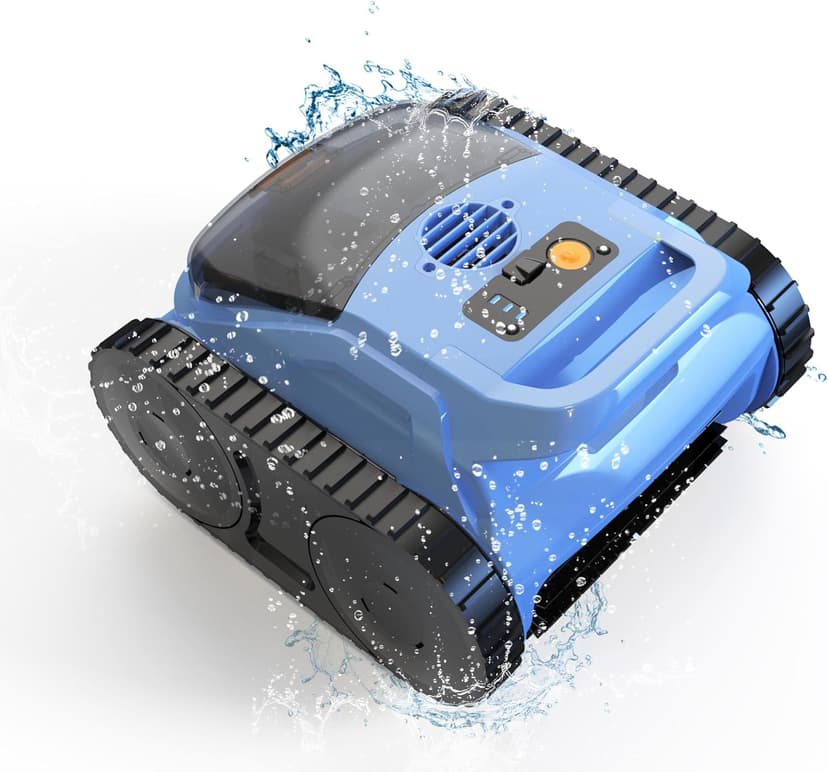 (2025 Upgrade) Pool Vacuum for Inground Pools, Robotic Pool Cleaner, Wall Climbing Pool Cleaner, Cleans Pool Floors, Drain & Walls & Waterline, Cleaning Up to 2100 Sq.ft, 180 Min