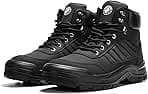 ANGRYRAM Steel Toe Boots for Men Women Slip Resistant Puncture Proof Work Boots for Men Lightweight Comfortable Steel Toe Work Shoes
