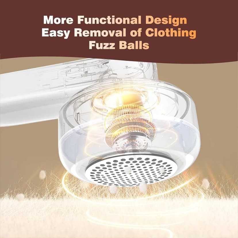 Fabric Shaver, Lint Remover for Clothes, USB Rechargeable Fabric Defuzzer with 3 Replaceable Blades, Removes Fabric Pills, Rechargeable Sweater Defuzzer Pill Remover, Depiller Effectively Remove Pills