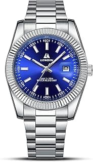 LN LENQIN Mens Watches Waterproof Stainless Steel Watch for Men Analog Quartz Fashion Business Designer Wristwatch