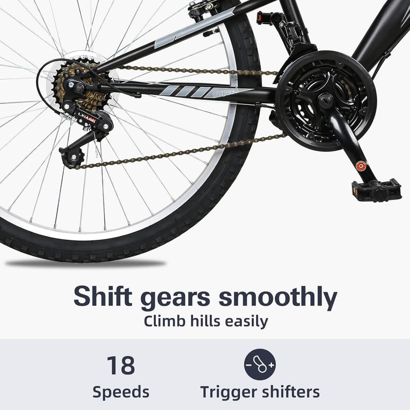 WEIZE Mountain Bike, 26/27.5 inch Outdoor Cycling Bike,18-Speed/High-Carbon Steel/Dual Full Suspension, Adjustable Ergonomic Seat for Men Women Adult, MTB Bicycle with Suspension Fork,Sleek Colors