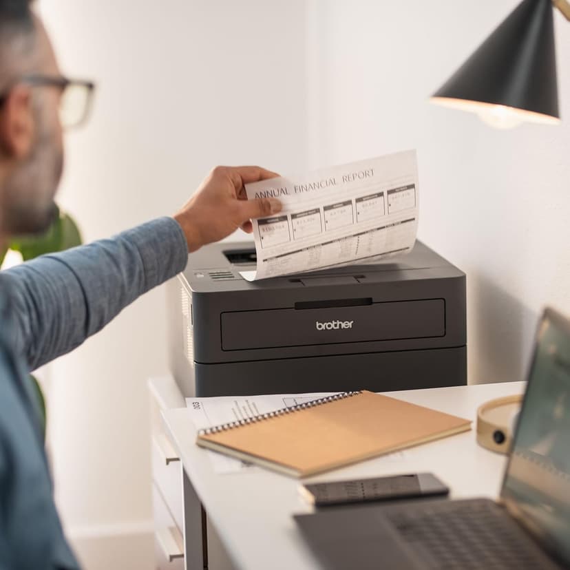 Brother HL-L2405W Wireless Compact Monochrome Laser Printer with Mobile Printing, Black & White Output | Includes Refresh Subscription Trial(1), Works with Alexa