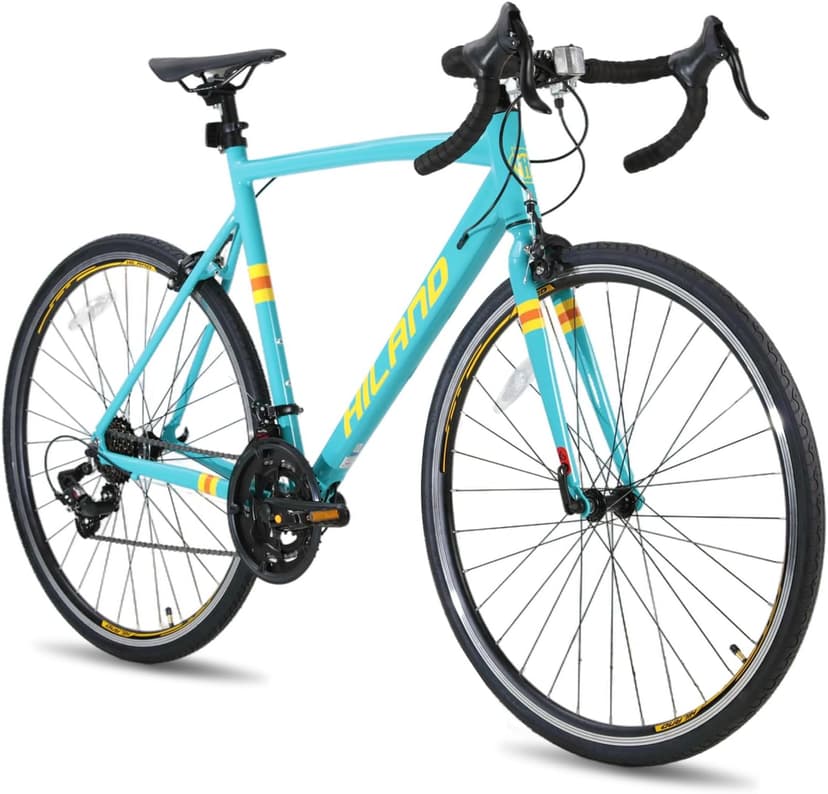HILAND 700c Road Bike 14 Speed, Aluminum Frame Racing Bike, City Commuter Bicycle for Men Women