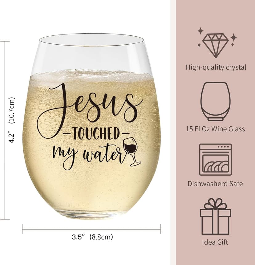 LITTLEBIGGER Friendship Gifts for Women – Christmas Wine Glasses – 15 oz Scratch-Resistant Wine Glass, Birthday Gifts for Women, Mom, Sisters, Friends, Gifts for Christians, Christmas gifts