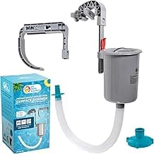 U.S. Pool Supply Pool Skimmer - Above Ground Pool Skimmer, Floating Pool Surface Skimmer, Pool Accessories - Clean Debris Basket, Wall Mount, Attaches to Inflatable Collars, Tubular and Metal Frames