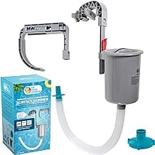 U.S. Pool Supply Pool Skimmer - Above Ground Pool Skimmer, Floating Pool Surface Skimmer, Pool Accessories - Clean Debris Basket, Wall Mount, Attaches to Inflatable Collars, Tubular and Metal Frames