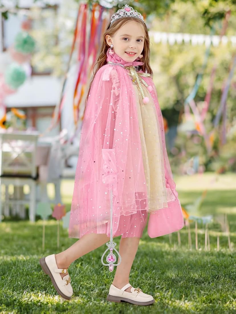Toddler Dress Up Clothes with Accessories, Princess Toy for Kids Birthday Gift Light Up Princess Dress Up for Girls 3 4 5 6 Years Old B0F1N78G97