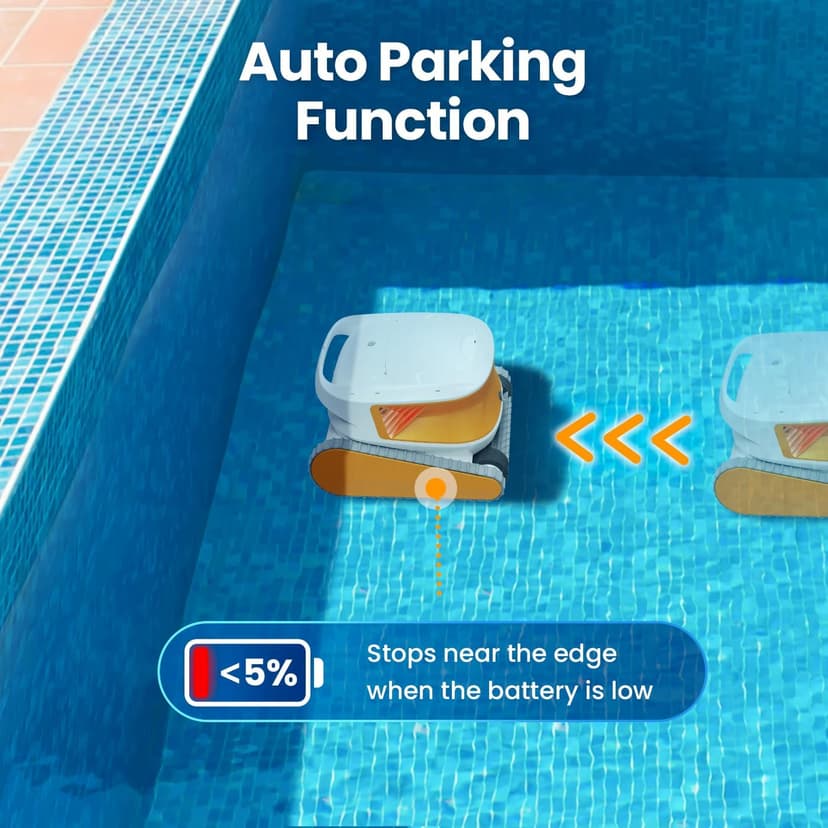 2025 Chasing Hydro 3 Robotic Pool Cleaner for Inground/Above Ground Pools, 150W Cordless Pool Vacuum, Max 200min Runtime, 4.1L Filter Basket, Auto Waterline/Wall Cleaning, Max 1076 sq.ft Coverage