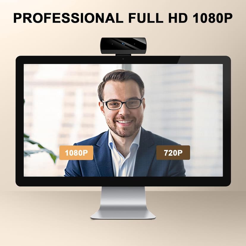 Diccik Webcam for PC, Full HD 1080P Video Calling, HD Light Correction, Works with Skype, Zoom, FaceTime, Hangouts, PC/Mac/Laptop/MacBook/Tablet