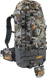 SPIKA Hunting Backpacks for Men, Meat Hauler Frame Pack with Rifle Holder, 40L/80L Extendable + Capacity for Bow Rifle Gun