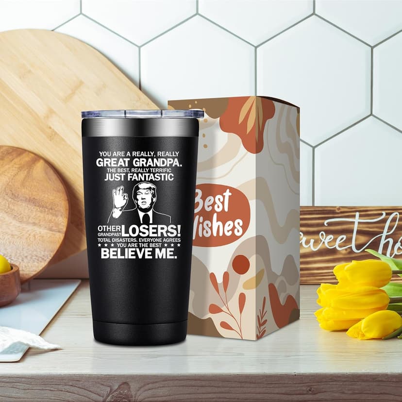 Grandpas Christmas Birthday Gifts from Grandkids - Fathers Day Gift for Grandpa - You Are a Really Really Great Grandpa Grifarny Grandpa Gifts - Best Grandpa Ever Gifts Tumbler Cup 20 oz B0DZWW96VX