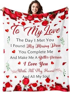 Gifts for Her Wife Girlfriend - to My Love Blanket - Anniversary Romantic Gift for Women - I Love You Gifts for Her - Wife Girlfriend Birthday Gift Ideas - Christmas & Valentines Day - 50"x60"