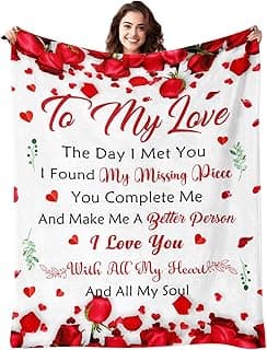 Gifts for Her Wife Girlfriend - to My Love Blanket - Anniversary Romantic Gift for Women - I Love You Gifts for Her - Wife Girlfriend Birthday Gift Ideas - Christmas & Valentines Day - 50"x60"