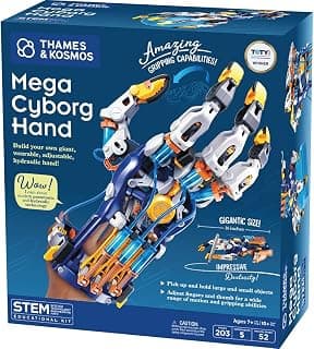 Thames & Kosmos Mega Cyborg Hand STEM Experiment Kit | Build Your Own GIANT Hydraulic Amazing Gripping Capabilities Adjustable for Different Sizes Learn Pneumatic Systems B085LRW4VR