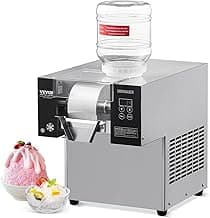 VEVOR Commercial Snowflake Ice Machine, 176.4LBS/24H Snowflake Ice Maker, Stainless Steel Ice Shaver Machine, Electric Snow Cone Maker, Air Cooling System for Rapid Heat Dissipation, for Bakery, Café
