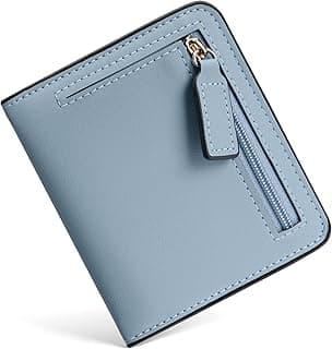 Toughergun Women’s Small Slim Leather Wallet with RFID Protection, Compact Bifold Mini Purse with Clear ID Window