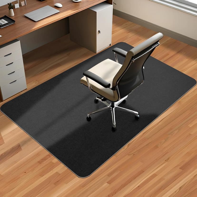 Office Chair Mat for Hardwood Floor & Tile Desk Mat for Rolling Chairs Protect Hardfloor Desk Area Rug for Workstations, Durable Chair Mat for Home and Office Use (Black, 36X48 in)