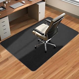Office Chair Mat for Hardwood Floor & Tile Desk Mat for Rolling Chairs Protect Hardfloor Desk Area Rug for Workstations, Durable Chair Mat for Home and Office Use (Black, 36X48 in)