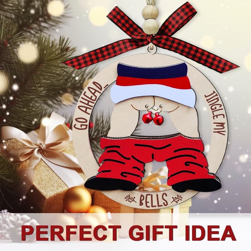 Funny Ornaments for Exchange, Silly,Naughty Ornament,Funny Gift, Dirty Santa Gifts, White Elephant Gag Gifts Funny Christmas Ornaments Adult, Ugly, Inappropriate, Fun, Unique Ornaments B0D8BBG6CR
