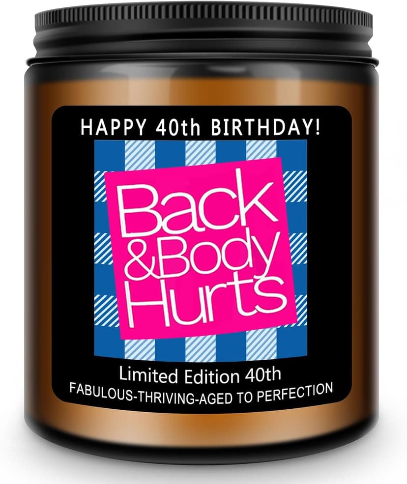 Homsolver 40th Birthday Gifts Women Men, Happy 40th Birthday Decorations Candles Gift for Her Him, Funny 40 Years Old Ideas -Lavender Scented Candle B0DJ94Q7B3