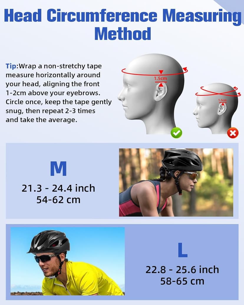 Zacro Adult Bike Helmet Lightweight for Men Women Comfort with Pads&Visor, Certified Bicycle Helmet for Adults Youth Mountain Road Biker