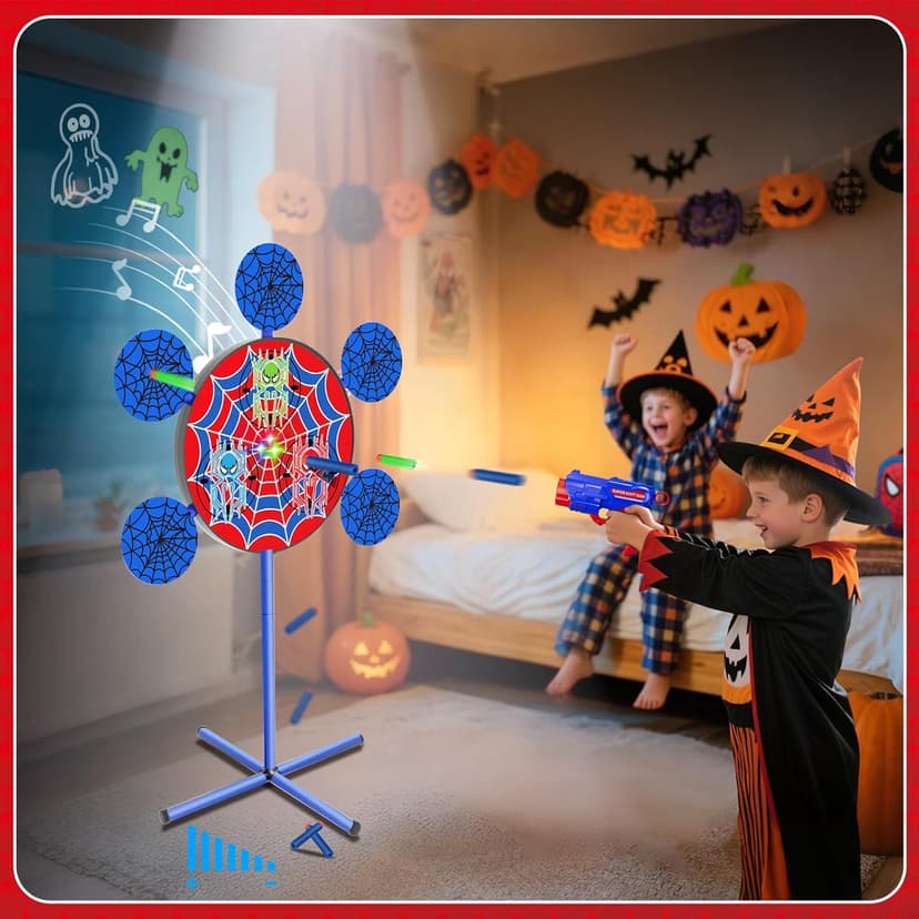 Shooting Games Toys for Nerf Gun Party, Shooting Targets with 2 Toy Guns 40 Foam Darts Kids Outdoor Indoor Toys for Birthday Easter Xmas Gifts for 4 5 6 7 8 9 10+ Year Old Boys Kids