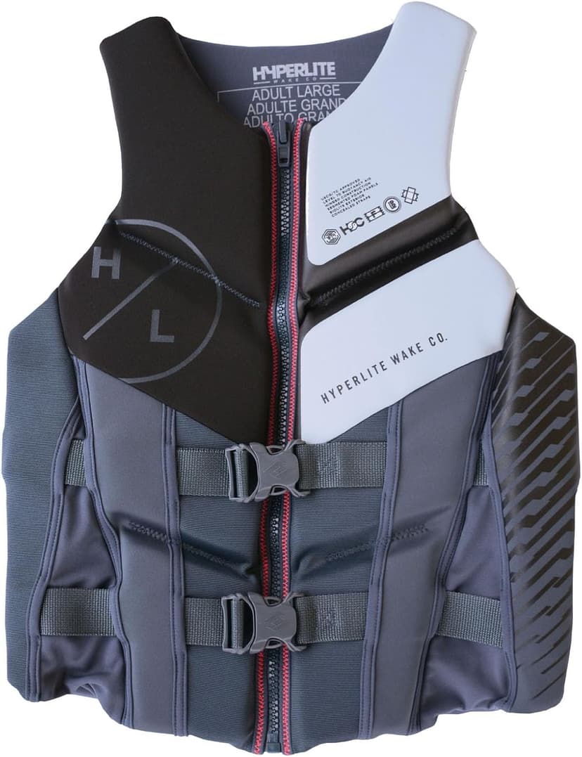 HyperLite Men's Elite Life Jacket - US Coast Guard Approved Level 70 Buoyancy Aid, Great for Any Water Sports Activity Including Boating, Paddle & Swimming