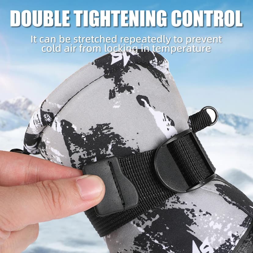 VZVXDW Winter Gloves, Waterproof Thermal Touchscreen Ski Glove, Suit for Ski, Cycling, Hiking, Driving, Typing, Freezer Work