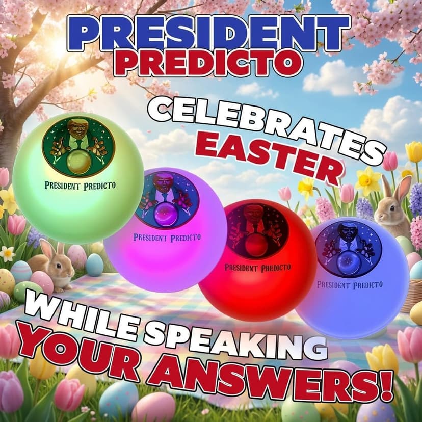 Talking President Predicto - Donald Fortune Teller Ball - Ask Crystal Ball Question & Hear Trump's Real Voice - Makes for Unique Halloween Party Favors & White Elephant Gifts