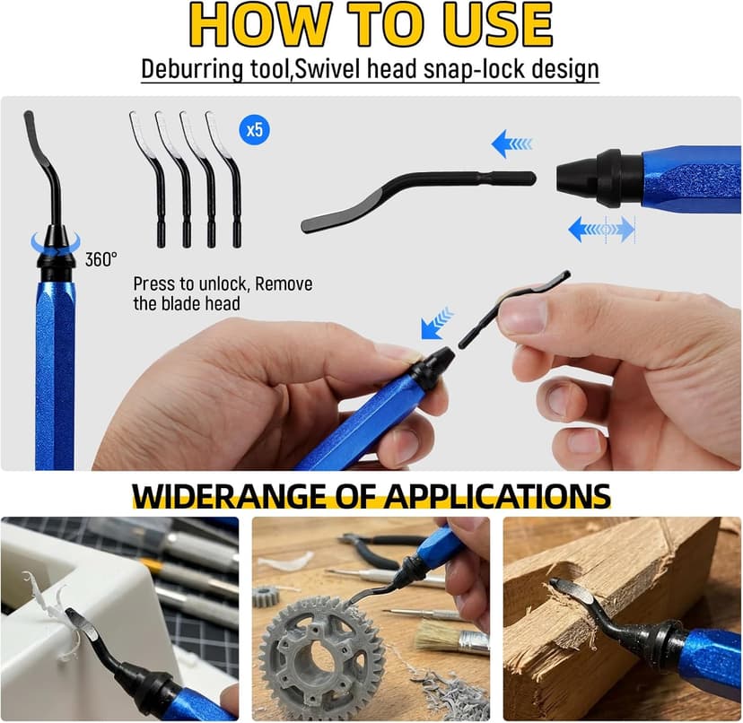 51Pcs 3D Printer Tools Kit,3D Printer Accessories for All FDM/SLA Printers Includes Nozzle Cleaning Tools,deburring Tool,Removal Scrapers,Files,Brushes,Knife,Complete Starter Kit with Storage Case