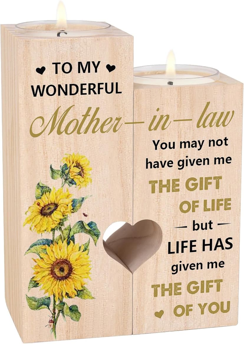 Mother's Day Christmas Birthday Gifts for Mother-In-Law, Mother of the Groom Gifts Mother in Law Gift, Candlestick - Gifts for Mother in Law B0C4JKV1QL