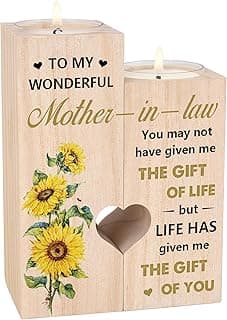 Mother's Day Christmas Birthday Gifts for Mother-In-Law, Mother of the Groom Gifts Mother in Law Gift, Candlestick - Gifts for Mother in Law B0C4JKV1QL