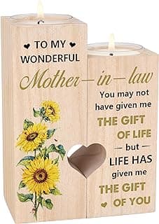 Mother's Day Christmas Birthday Gifts for Mother-In-Law, Mother of the Groom Gifts Mother in Law Gift, Candlestick - Gifts for Mother in Law B0C4JKV1QL