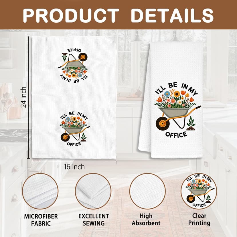 Gifts for Plant Lovers, Plant Lady Mom Birthday Gift, Funny Best Friend Housewarming New Home Gift, Decorative Towel 16x24in Gardening Gifts for Women Funny Kitchen Towels, B0G568ZDJH