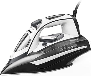 IRONDAY 1700W Steam Iron for Clothes, Rapid Heating, 3-Way Auto-Off, Spray Mist, Steam Burst, 14.07oz Water Tank, Adjustable Thermostat Dial