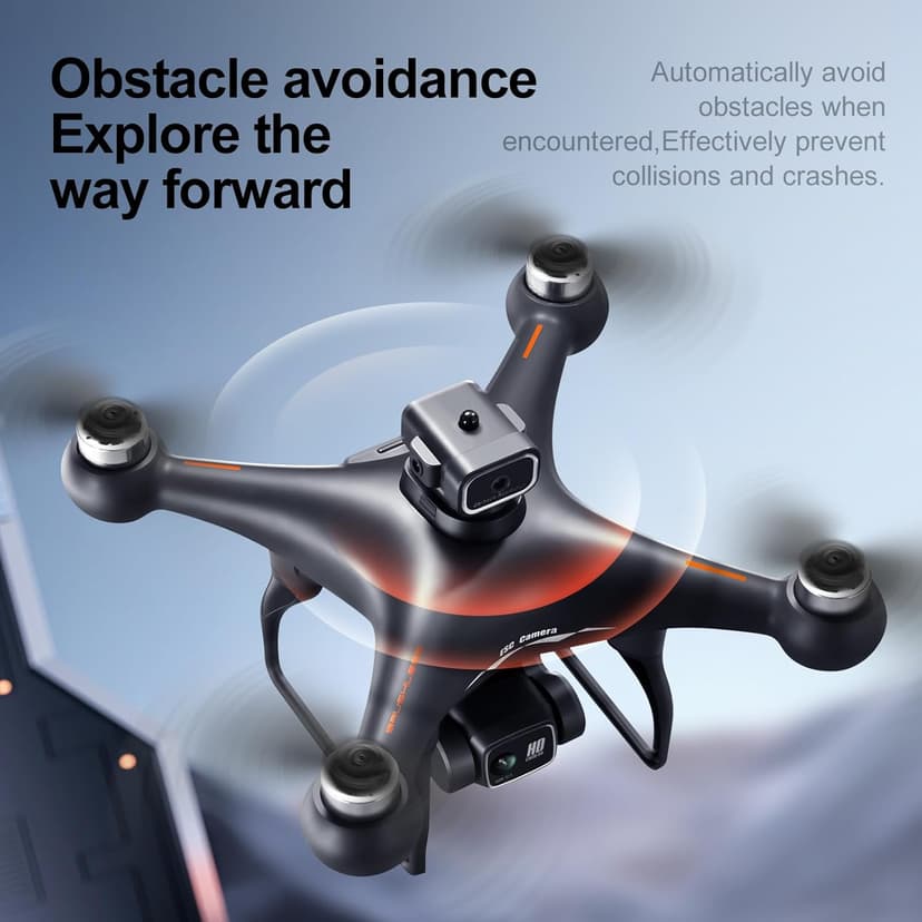 RC Hobby Drone with Screen Display Remote Control, 1080P Dual Camera, Speed Adjustment, Altitude Hold, One-Key Takeoff, 3D Flips, 2 Batteries, Hovering, Brushless Motor, APP Control, Plane Copter, LED Lights, Adult Beginners FPV Quadcopter Airplane Helicopter, Drone Kids For Age 8-12 (Black)